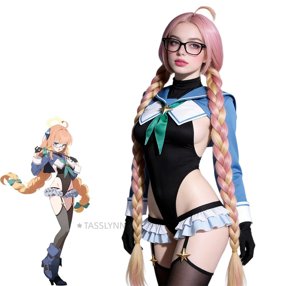 

Anime Game Blue Archive Endou Shimiko Cosplay Outfit Endou Shimiko Sailor Uniform Bodysuit with Stockings for Halloween