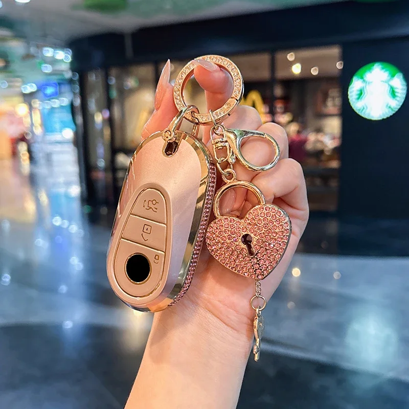

For Mercedes Benz keycase C E A B S Class GLE GLA GLB GLC GLS AMG Car key bag exquisite durable car accessories Car Key Case