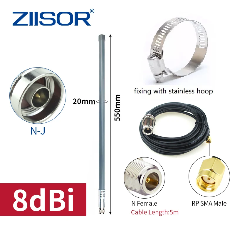 Outdoor-LoRa-Antenne 868 MHz für Meshtastic Helium Miner 868 MHz Hotspot-Antennen für Lorawan Long Range RP SMA-Stecker mit Kabel