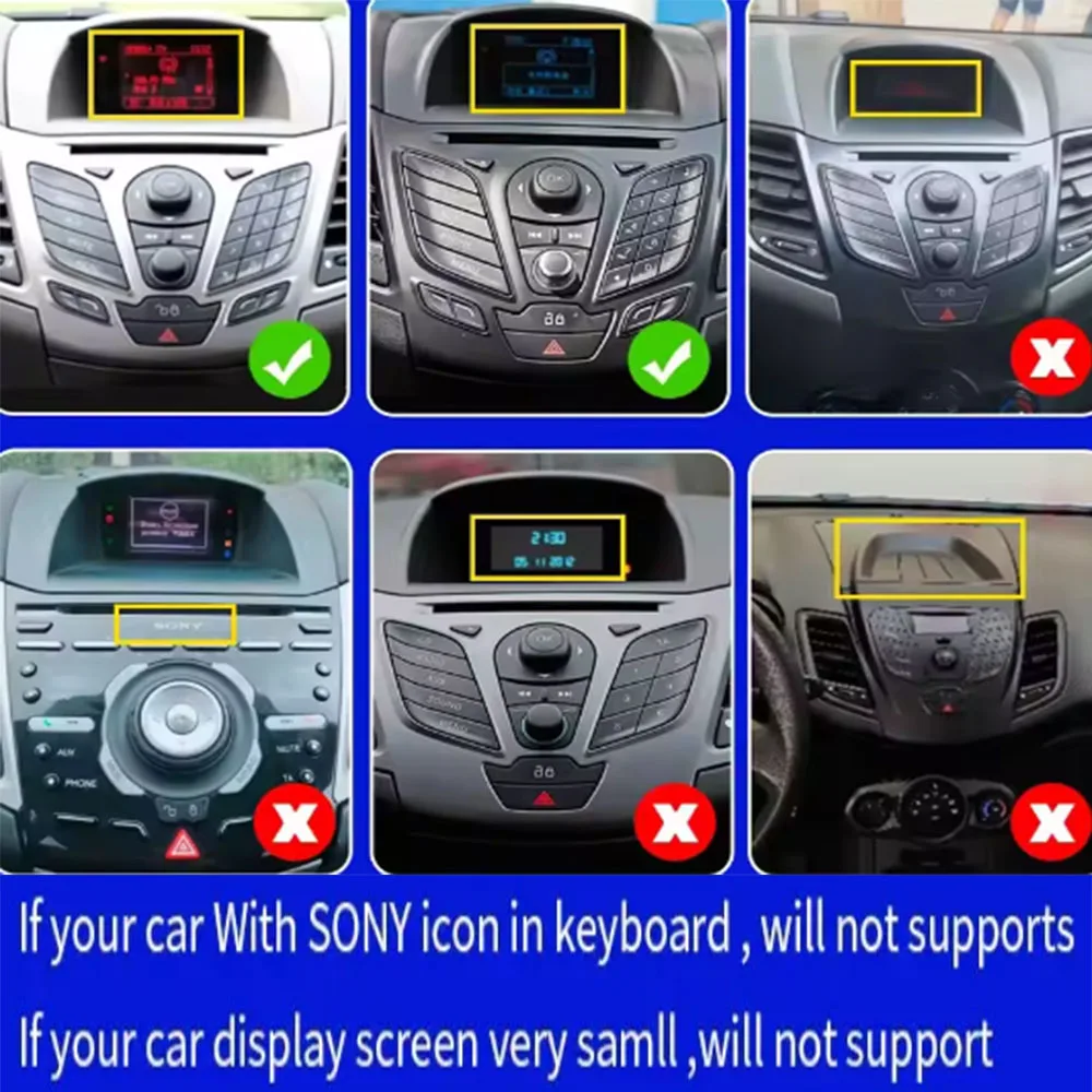 Car GPS Android 14 For Ford Fiesta MK7 2009 - 2016 No 2din DVD Multimedia Player Stereo Head Unit Auto Radio GPS Navigation HDR