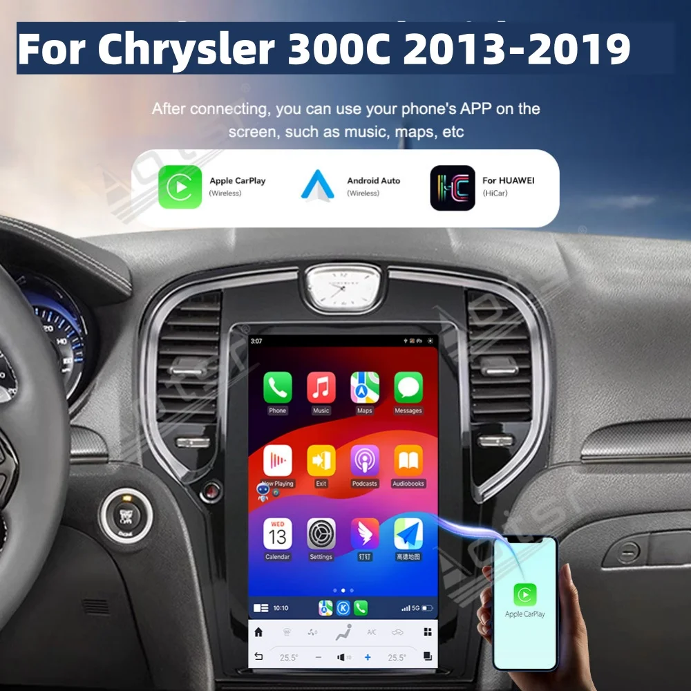 

13.3inch 8 Core Qualcomm Android Car Multimedia Automotive Player For Chrysler 300C 2013~2019 GPS Navigation Car Radio Head Unit