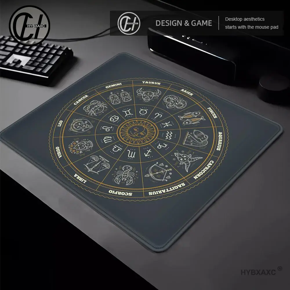 12 Sun Signs Wheel Tarot Altar Cloth Rubber Small Mouse Pad Zodiac Signs Calendar Tarot Desk Mat Pc Acessories