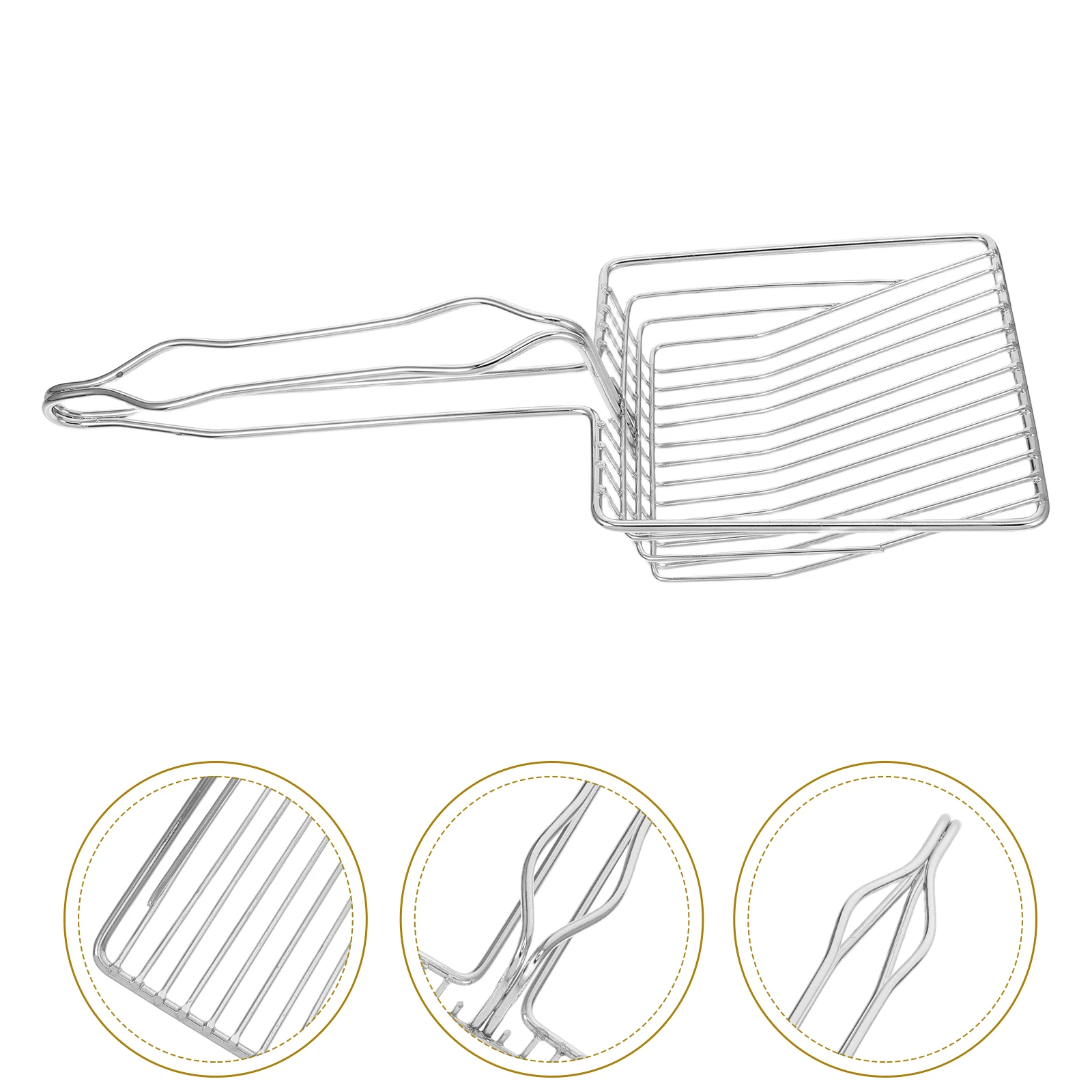 Cat Litter Scoop Heavy Duty Scooper Poop Pooper Stainless Steel Holder Litterbox