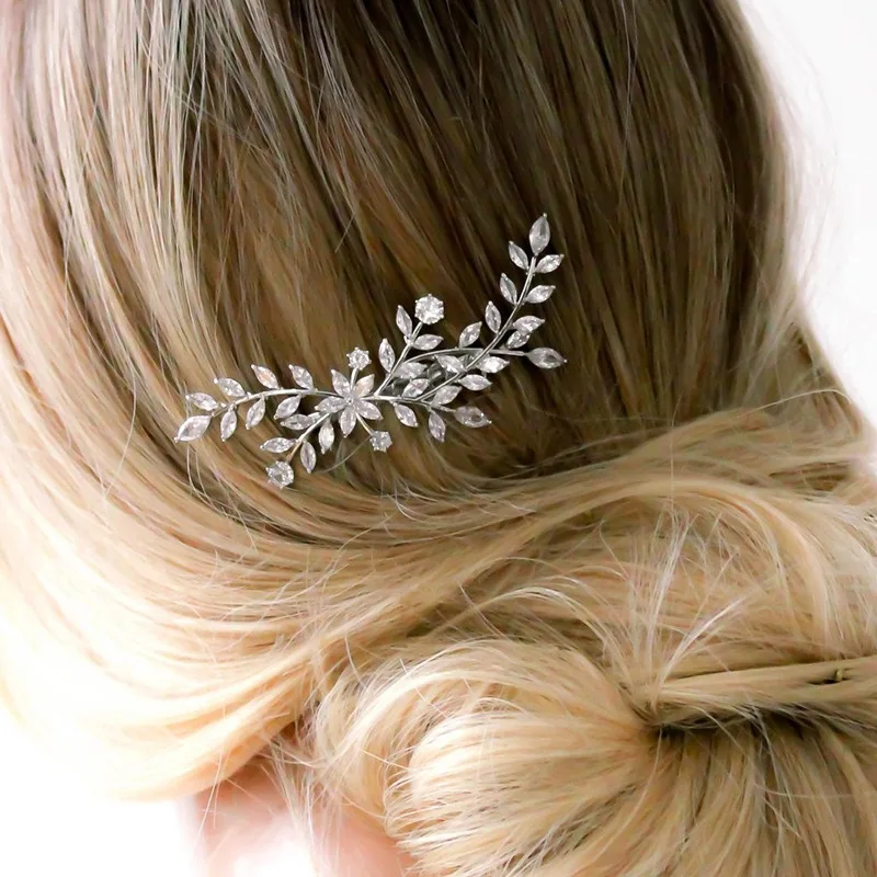 Bridal Hair Comb HairPin For Wedding Hair Pieces Accessories Crystal Bride Tiara Hair Clips Women Wedding Hair Jewelry Headdress