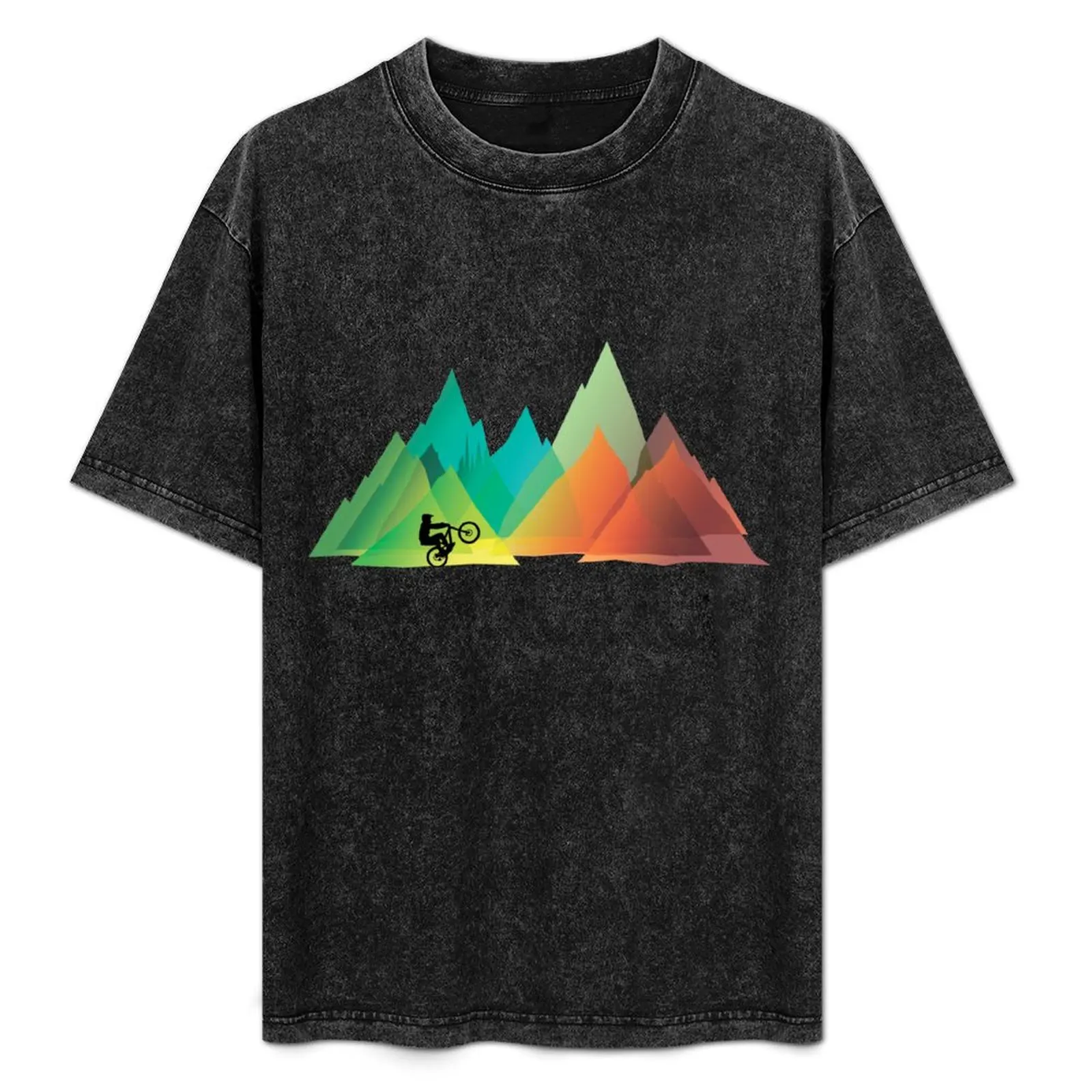 

MTB Mountains COlors T-Shirt Soft Anti-Shrink Cotton Tee