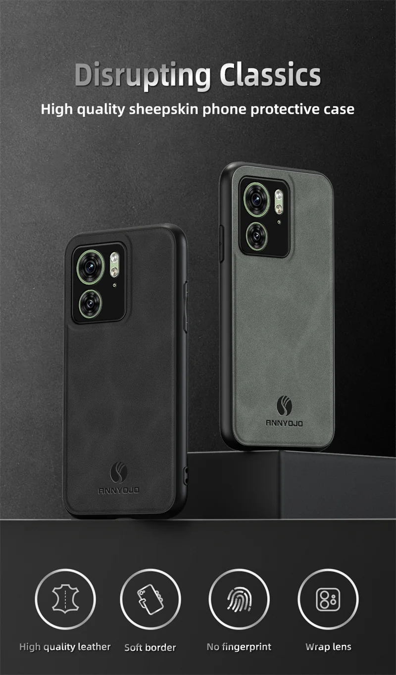 Per Motorola Edge 40 XT2303 Custodia con piastra magnetica incorporata Superficie in pelle PU Cover posteriore rigida Custodia per telefono opaca per Moto Edge 40 5G