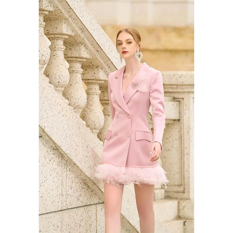 Blazer de estilo moderno para mujer, Chaqueta larga hasta el tobillo, vestido Formal para boda, fiesta de noche, graduación, hecho a medida, 1 pieza