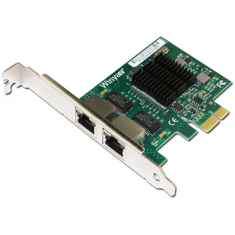 PCIE Card 1000Mb Gigabit Network Card 10/100/1000Mbps 82575 2 Port RJ45 Wired Computer PCI-E Network Adapter LAN ROS for Desktop