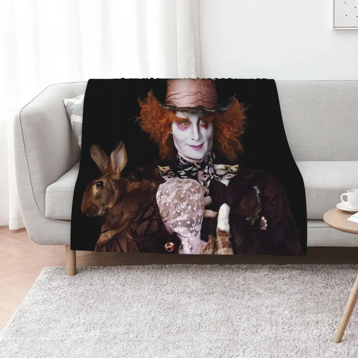 mad hatter Throw Blanket Custom Cute Plaid Luxury Designer Furry Designers valentine gift ideas Blankets