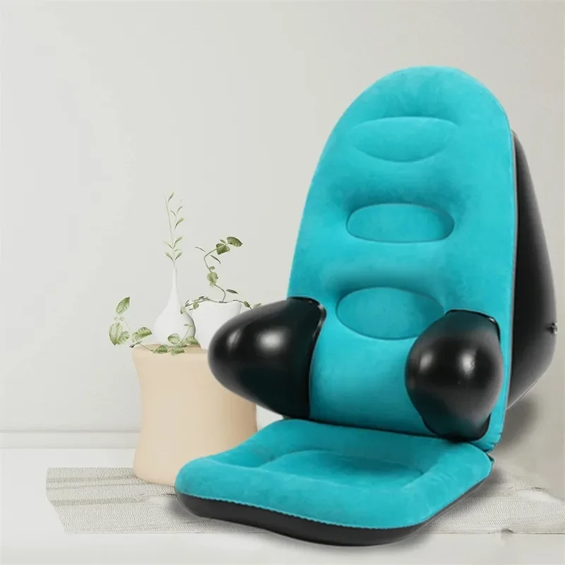 New PVC Inflatable Flocking Sofa With Armrests Comfortable Floor Chair For Gaming Reading Living Room Furniture Portable Seat