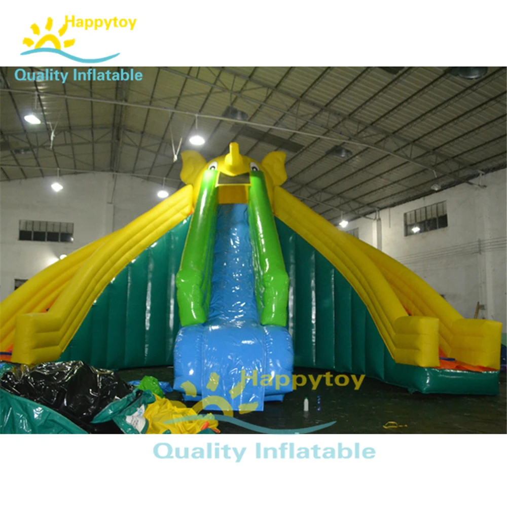 Water Giant Park Inflatable Elephant Slide, 3 Sides Swimming Pool Inflatable Slide For Kids