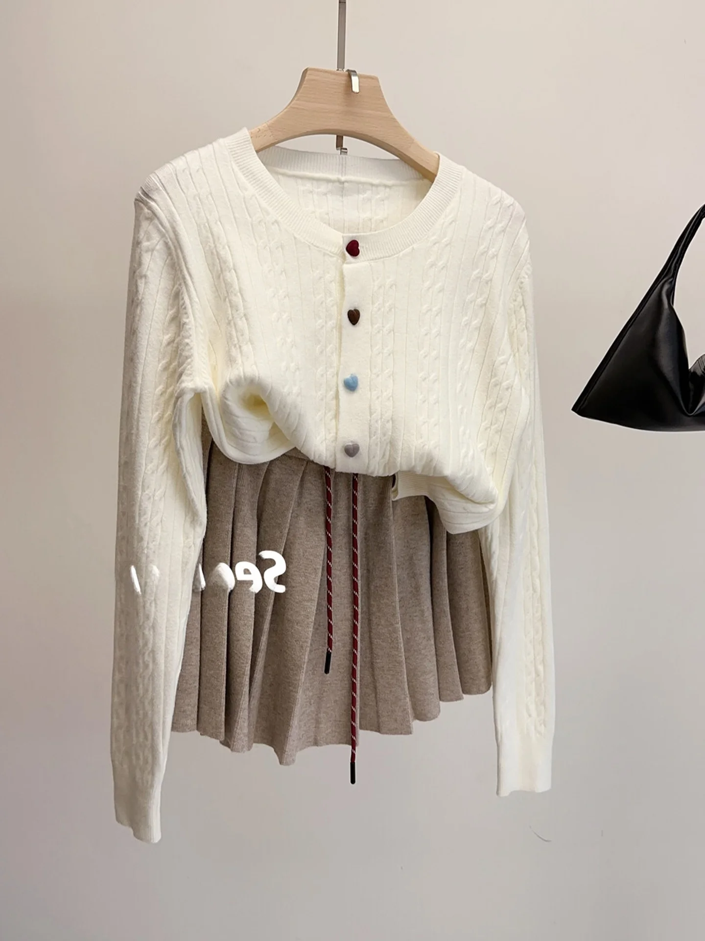 Soft Cozy Korean Sle Women's Long Sve round Ne Open Cardigan Comfortable Loose Knitted Sweater Versatile Autumn Faion