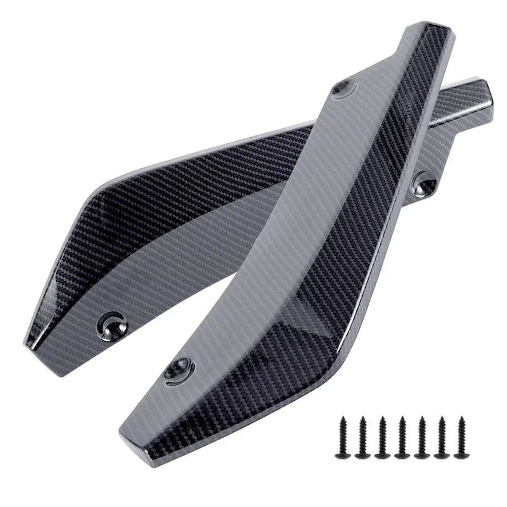 Universele Auto Voor Achter Bumper Strip Lip Spoiler Diffuser Splitter Krasbeschermer Koolstofvezel Winglets Zijrok Verlenging