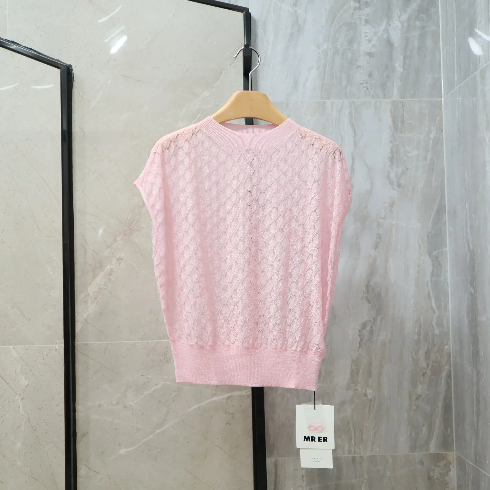 

Свободный круглый вязаный свитер Ne Svel для женщин, повседневный, весенний, новый, MRER R5C509, укороченный, комфортный крой