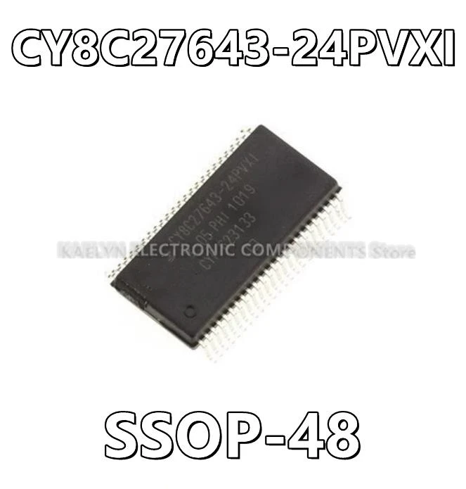 5pcs/lot CY8C27643-24PVXI CY8C27643 M8C PSOC CY8C27xxx Microcontroller IC 8-Bit 24MHz 16KB  FLASH 48-SSOP