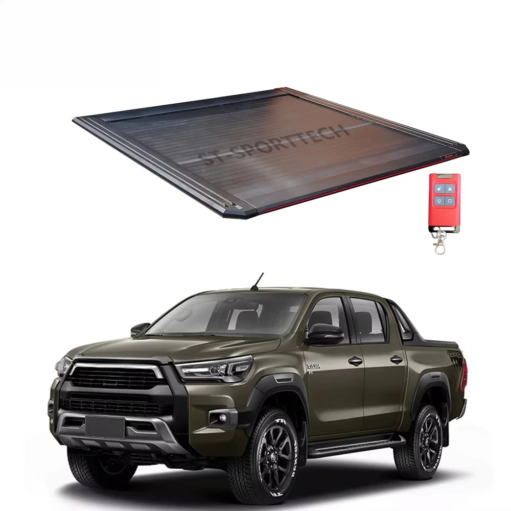 Aluminium Electric Retractable Truck Roller Lid Cargo Cover Accessories  Pickup Bed Tonneau Cover for toyota Hilux Vigo Revo