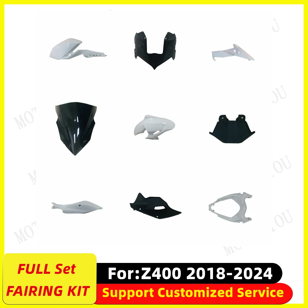 

ABS Plastic full Fairing Kit for Kawasaki Z400 2018 2019 2020 2021 2022 2023 2024 Bodywork fairings Kit Set Unpainted