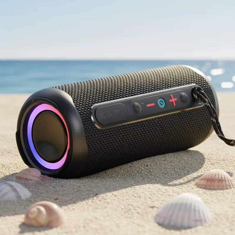 Mini Bluetooth 5.4 Speaker Portable Wireless Audio Device with RGB LED Light for PC Laptop Desktop Computer Home Office Use