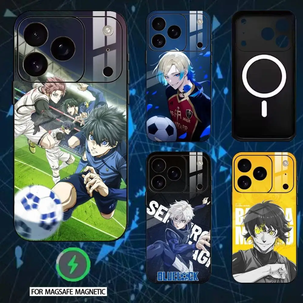 

Blue A-Anime Lock Phone Case For iPhone 17,16,15,14,13,12,Plus,Pro,Max For Magnetic Wireless Charge