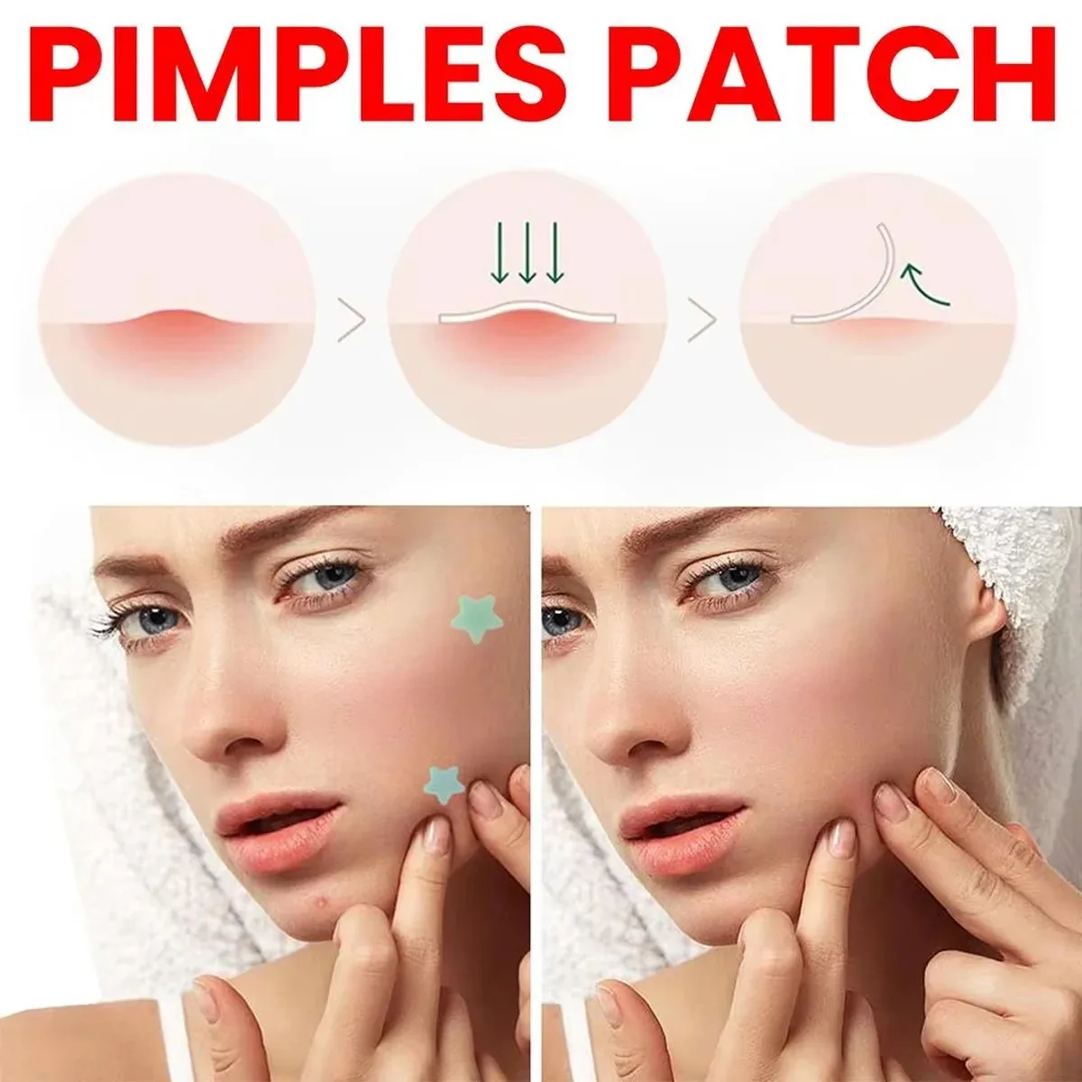 240Pcs High-end Pimple Patch Acne Patches Heart/Star Shape Acne Dots Patches Moisturizes for Covering Zits & Blemishes Skin Care