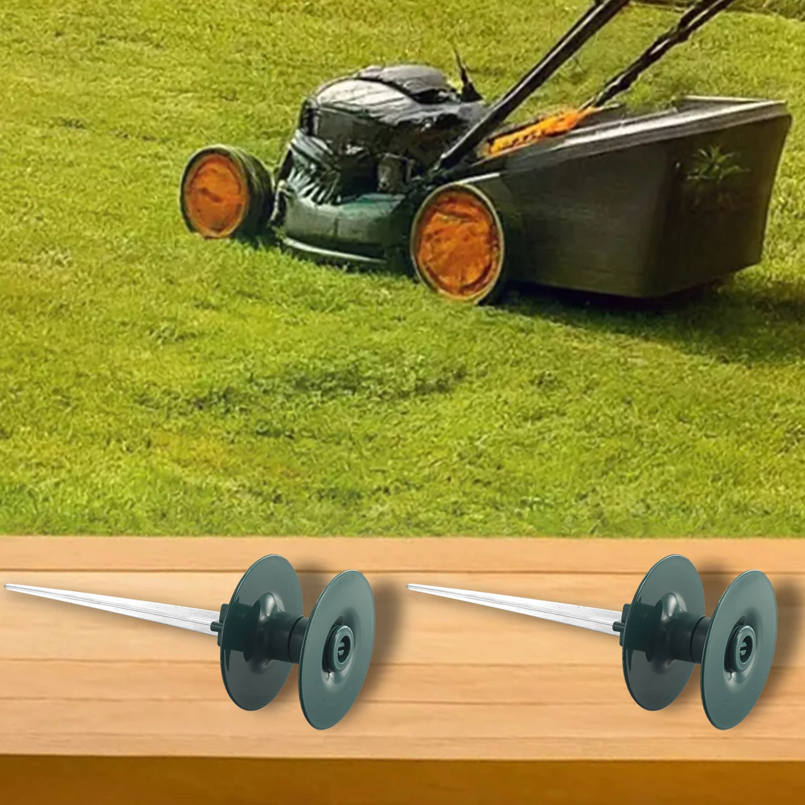 Resin Wheel Garden Hose Roller Guide with Heavy Duty Zinc Spike for Efficient Hose Management Without Dragging or Plant Damage