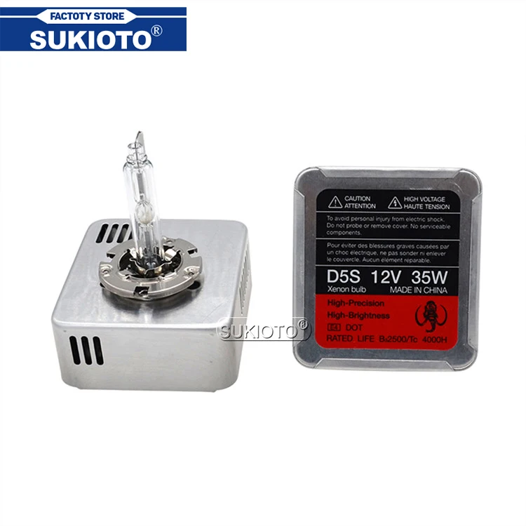 SUKIOTO nuevo genuino 2 uds D5S bombilla de luz de coche 35W 55W xenón D5S 5500K bombilla de faro de coche reemplazo HID balastro 9285 410 171