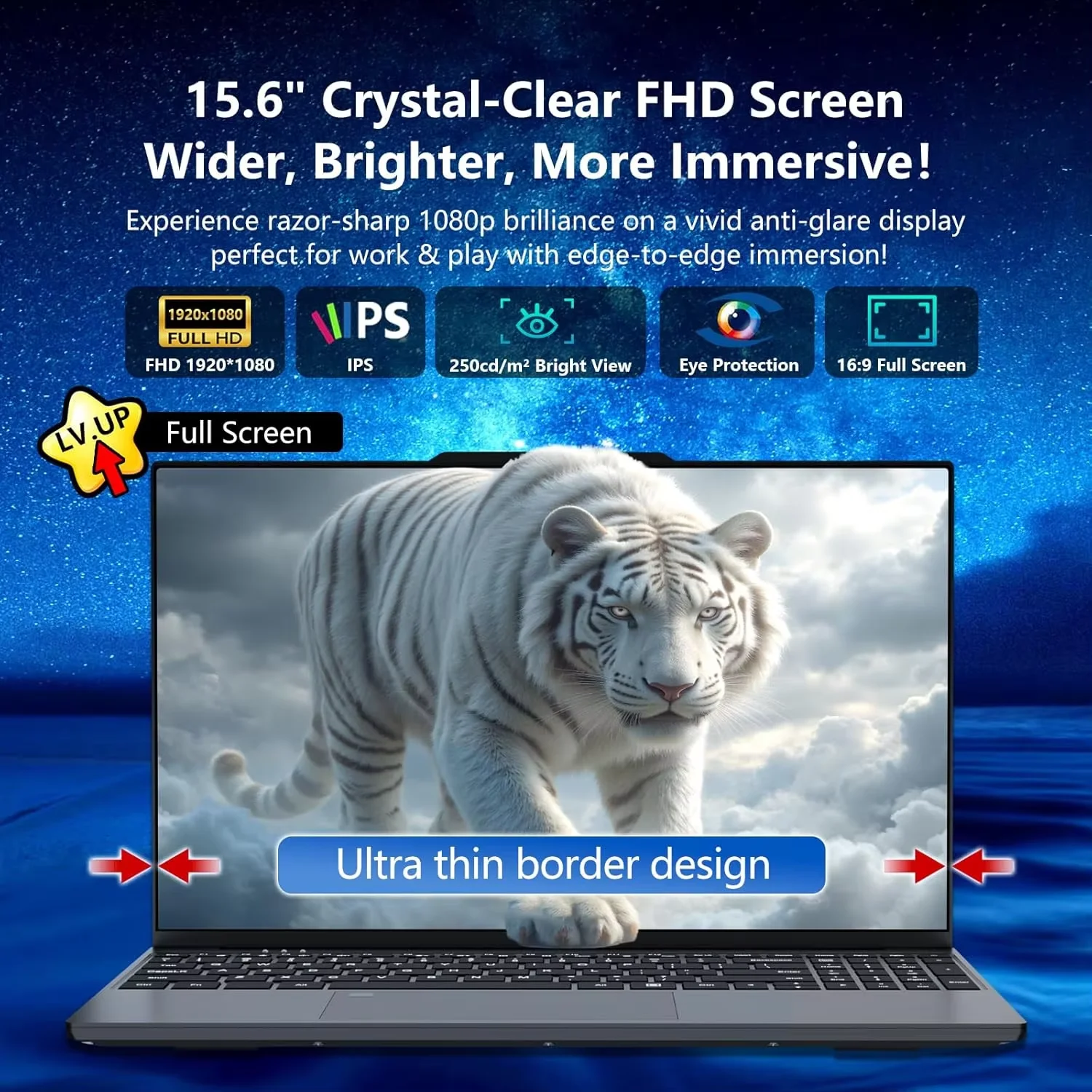 15,6 inch laptop Intel Core i7-8500Y Windows 11 Vingerafdruk ontgrendelen PC Kantoorstudie NoteBook Gaming Computer 16 GB RAM Laptops