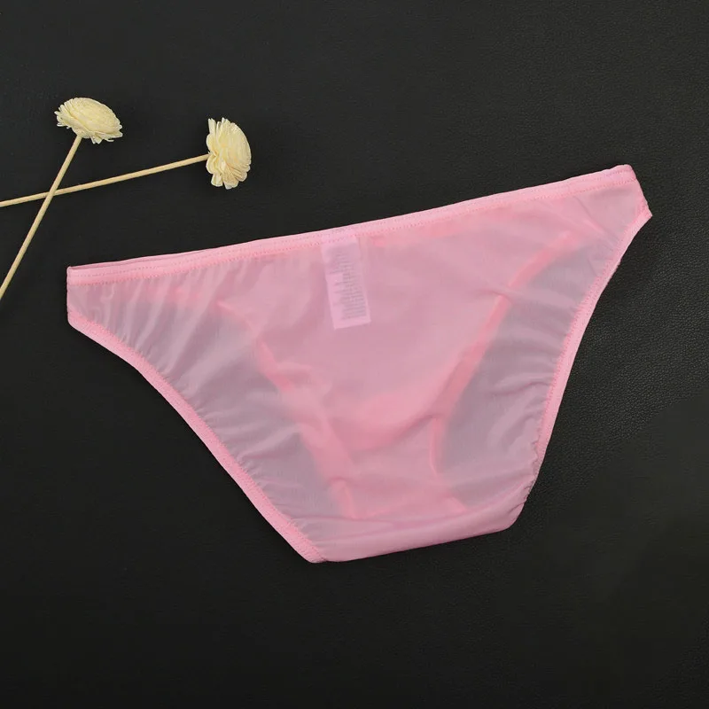 Herren sexy durchsichtige Slips Mesh transparente transparente dehnbare nahtlose Höschen atmungsaktive Unterwäsche ultra dünne männliche Unterhose