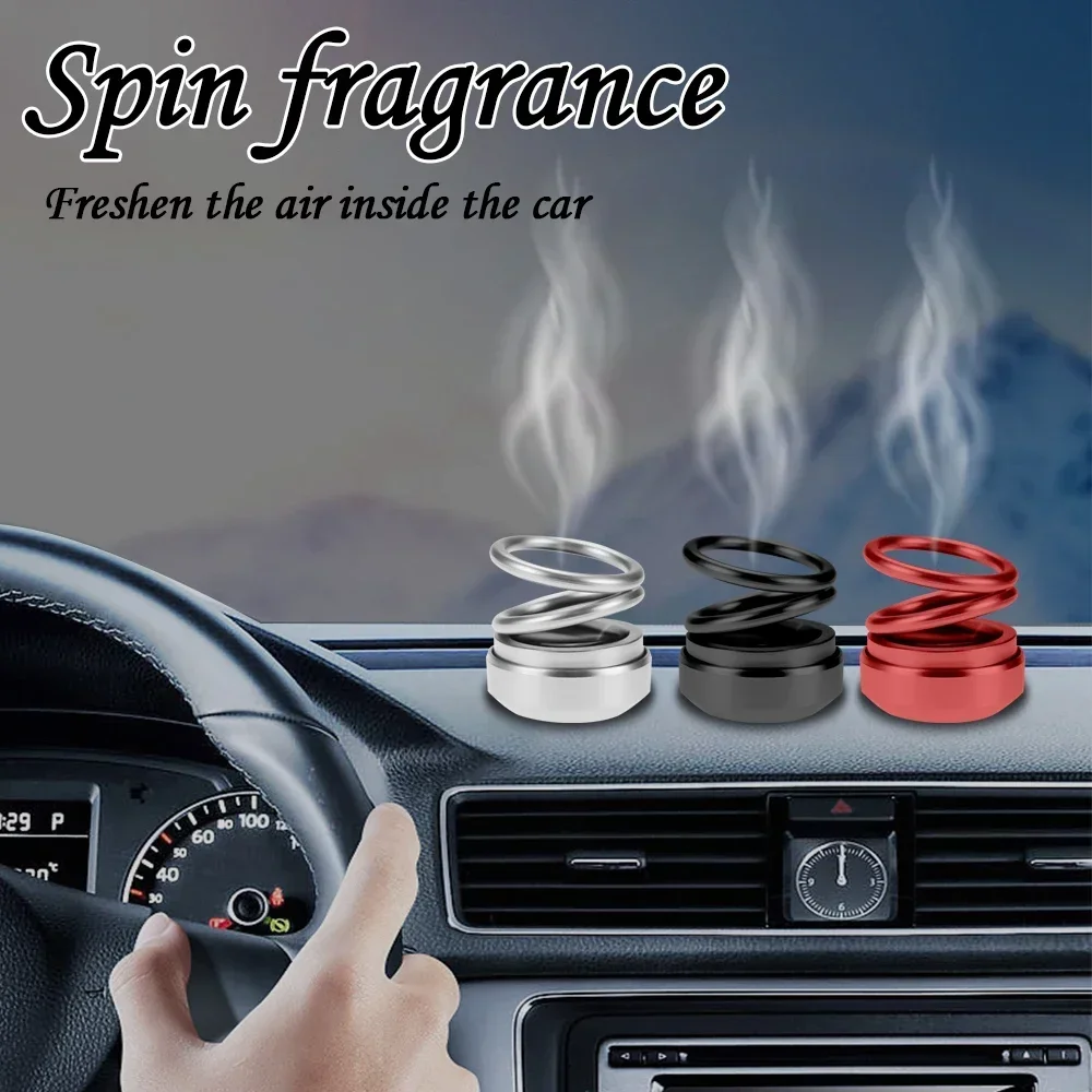 Car Air Freshener Outlet Fragrance Magnetic Design Auto Accessories Interior Perfume Diffuse Solar Auto Rotating