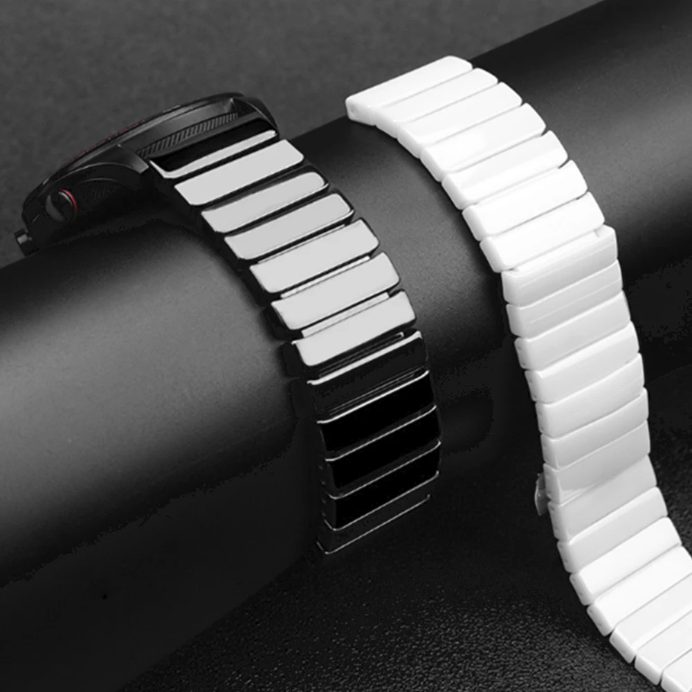 20mm 22mm Ceramic Strap for Amazfit GTR/GTS 4 3/Bip 5 6/Pace Bracelet Watchband for Samsung Galaxy Watch 7 6 5 4 44mm 40mm Band