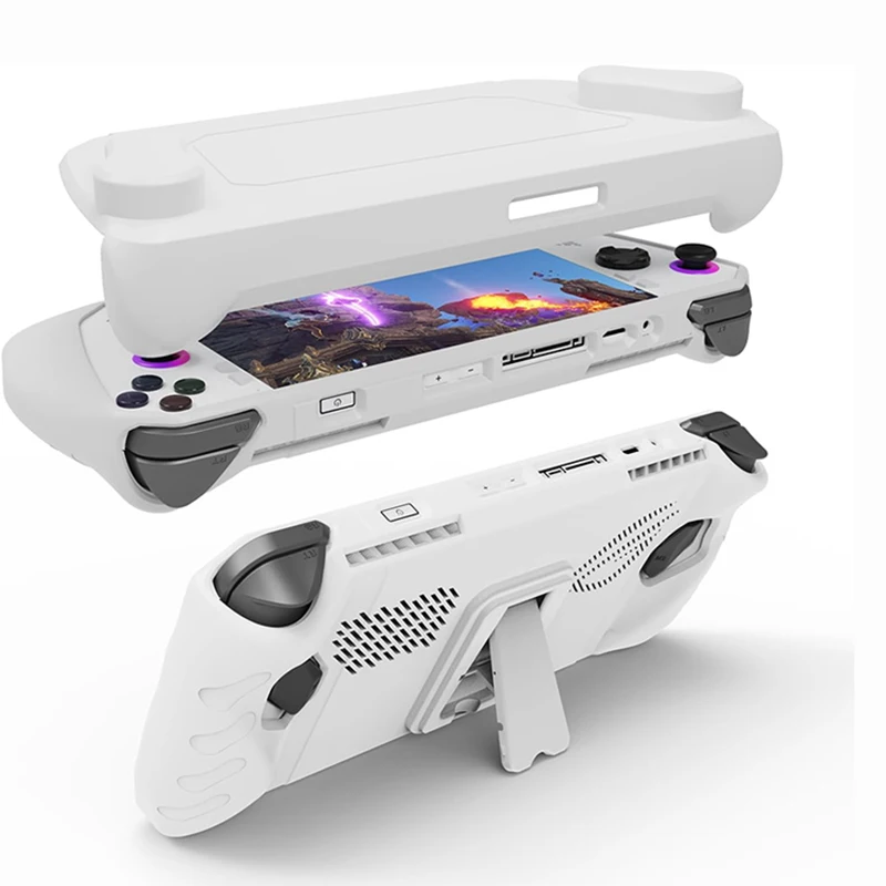 

360° Protective Case Cover for Rog Ally Console Removable Front Back Cover With Stand Protective Game Accessories For Rog Ally