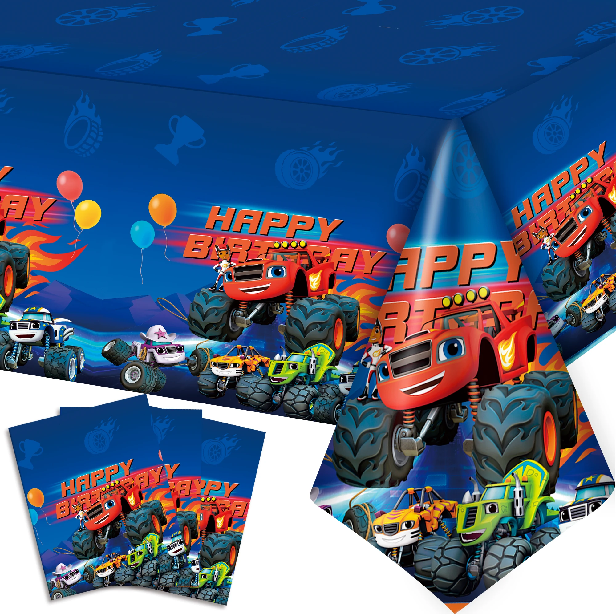

Скатерть для вечеринки Blaze, 3 шт., скатерть Monster Truck, чехол для вечеринки Blaze для украшения вечеринки Blaze and The Monster Machines