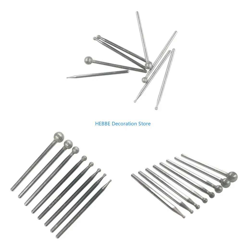 B0KC Grinding Bits Rotary Tools Abrasive Mounted Stone Grinding Wheel for Stone Jewelry Ceramic Carving Polishing