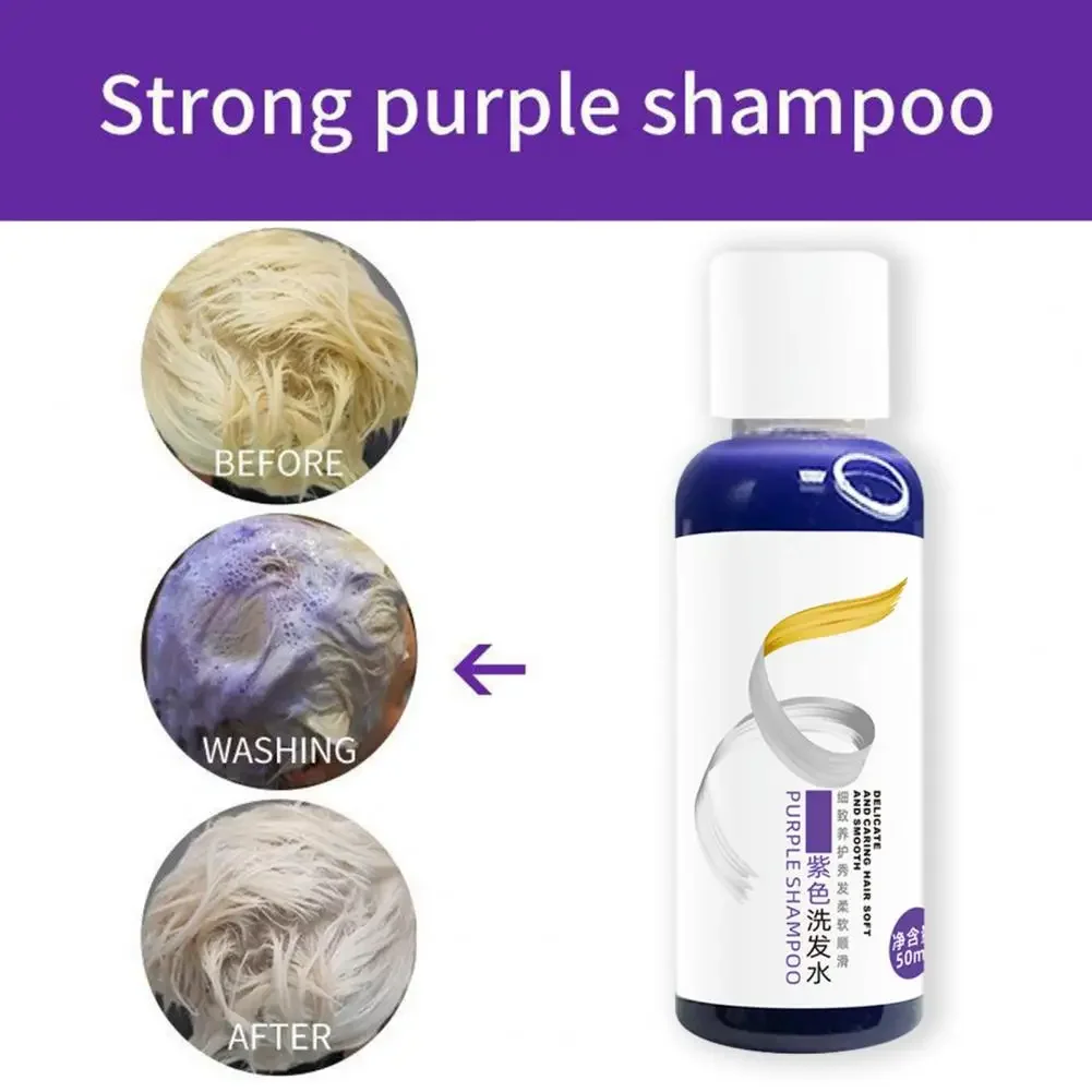 

Neutralize Yellow Tones Hair Vibrant Purple-color for Gray Purple-color Shampoo for Hair Color Protection Shampoo