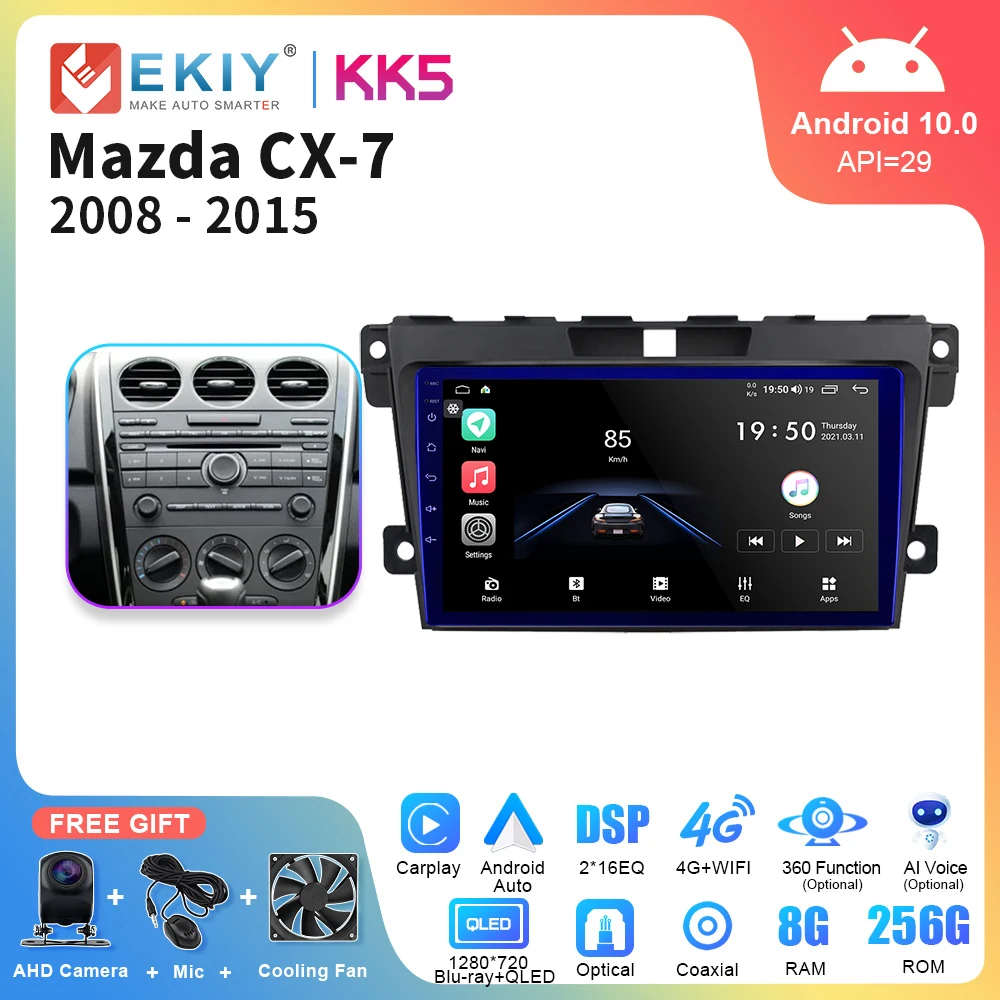 

EKIY KK5 2din DSP Android Car Radio Multimedia Player For MAZDA CX-7 CX7 CX 7 2007 2008 2009 2010 2011-2014 Stereo GPS Navi DVD