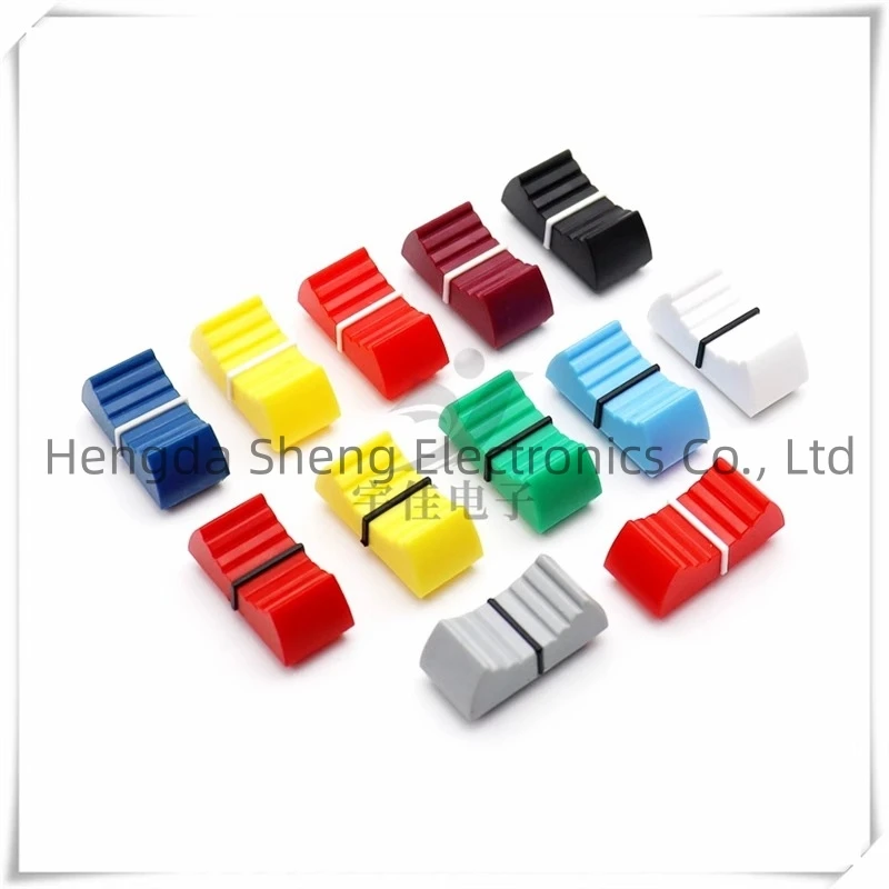 

10PCS 24*12*11mm Mixer Electronic Keyboard Sliding Potentiometer Plastic Cap Fader Cap Knob Push Button 4MM Jack Push Cap