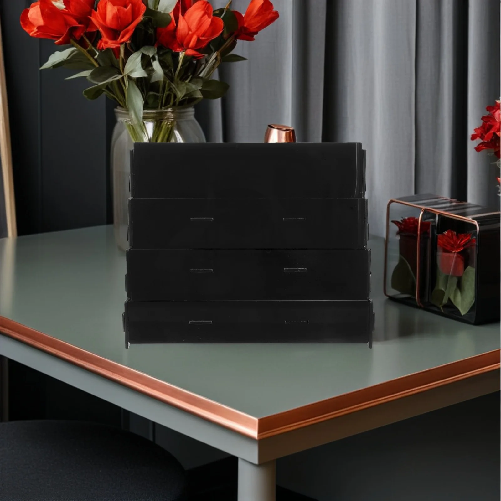 Exhibidor de Tarjetas de Béisbol Acrílico Transparente, Organizador de Tarjetas Coleccionables de 3 Niveles, Soporte para Tarjetas Deportivas