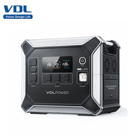 VDL 2400W Portable Power Station 2048Wh LiFePO4 Battery, 2H Fast Charging, 6x AC Outlets(4800 Peak) for Outdoor Camping and RVs