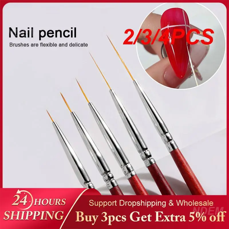 2/3/4PCS Stroke Line Drawing Pen Firm Can Be Used For A Long Time Nail Products Nail Pencil Will Not Fade Or Deform Makeup