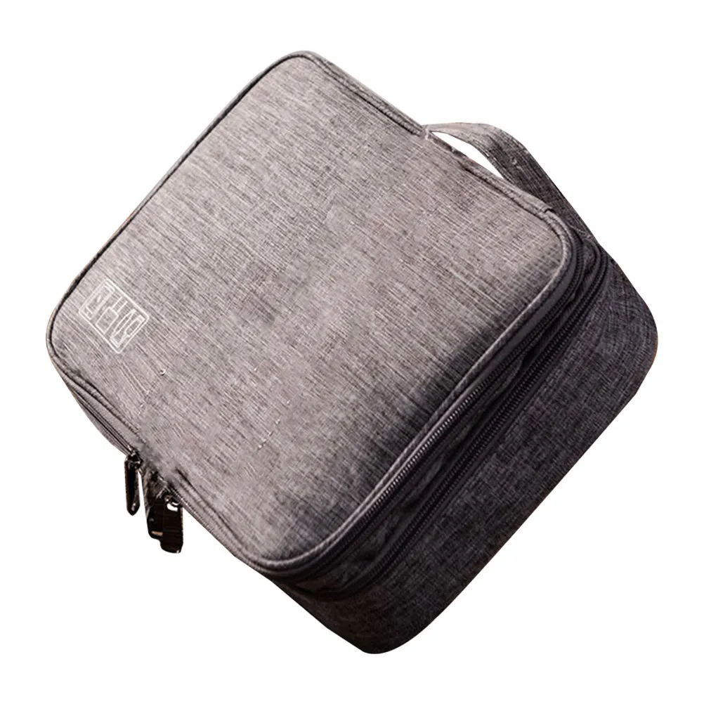 Digital Accessory Bag Waterproof Wear-Resistant USB Cable Storage Anti-Shock Power Bank Organizer Multifunctional Portable