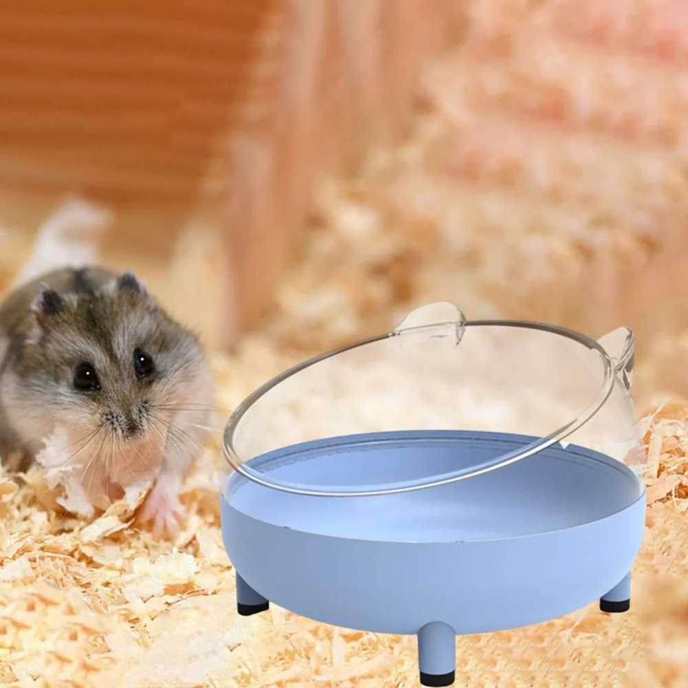 Convenient Transparent For Mice Rabbit Pets Hamster Sand Bath Container Hamster Sand Bath Box Cage Toilet Hamster Bathroom