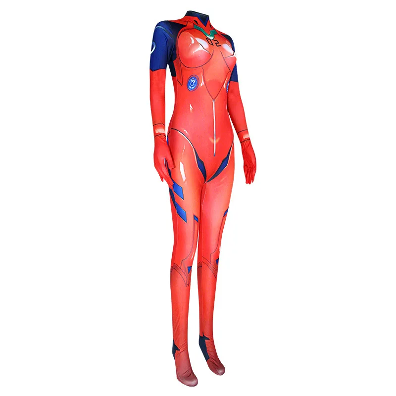 Asuka langley soryu ayanami rei null zwei dva cosplay kostüm asuka test overall zentai anzug anime halloween bodysuit frauen