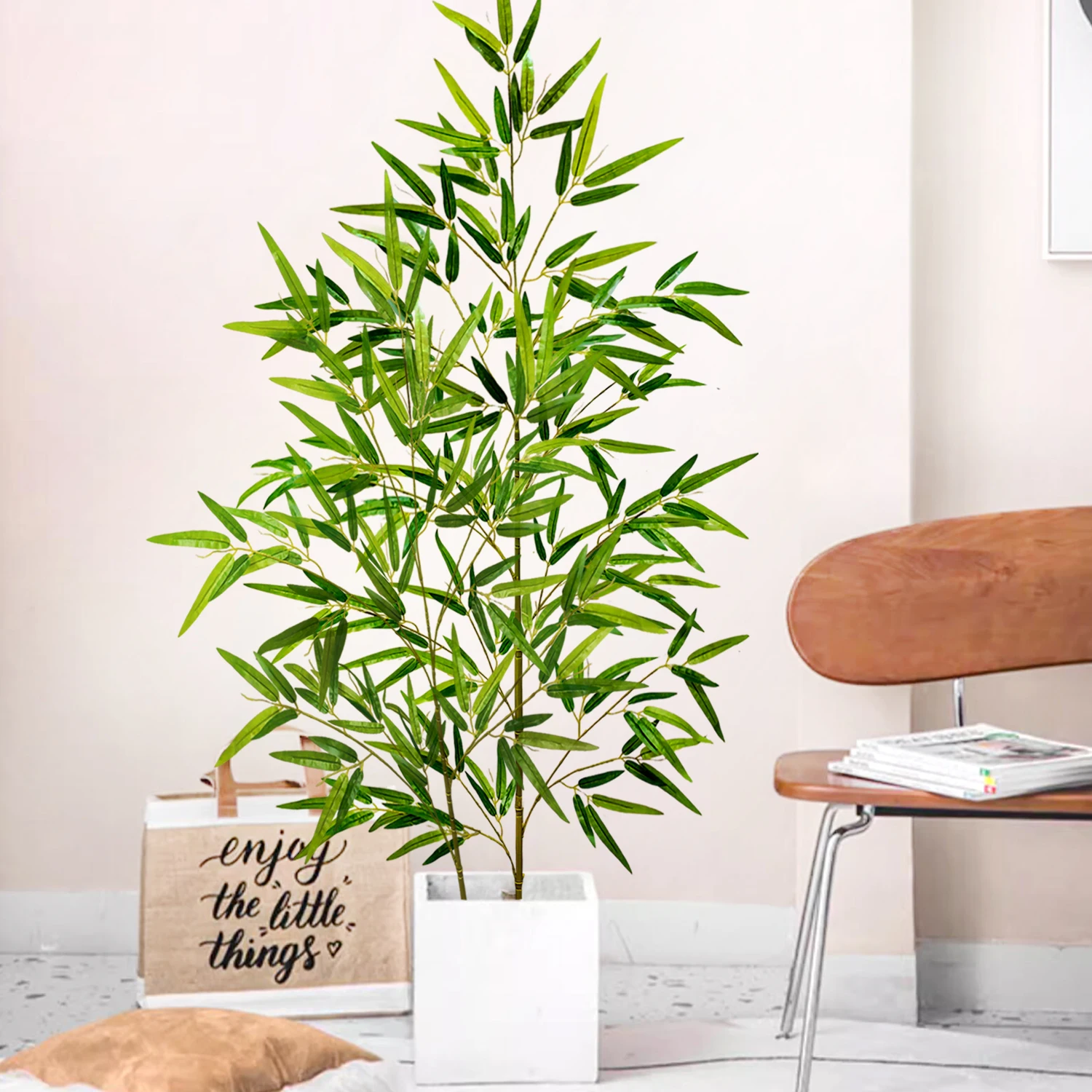 120-240cm/94,4in Künstliche Bambus- und Monstera-Pflanzen, Künstliche Palmen, Hohe Grünpflanzen, Geeignet für Zuhause, Garten und Zimmer – Detail 7