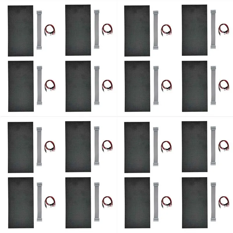 【CYBER MONDAY】16Pcs P5 Indoor LED Screen Panel 64X32 LED Display Module 16 Scan Full Color LED Electronic Screen Display 320X160