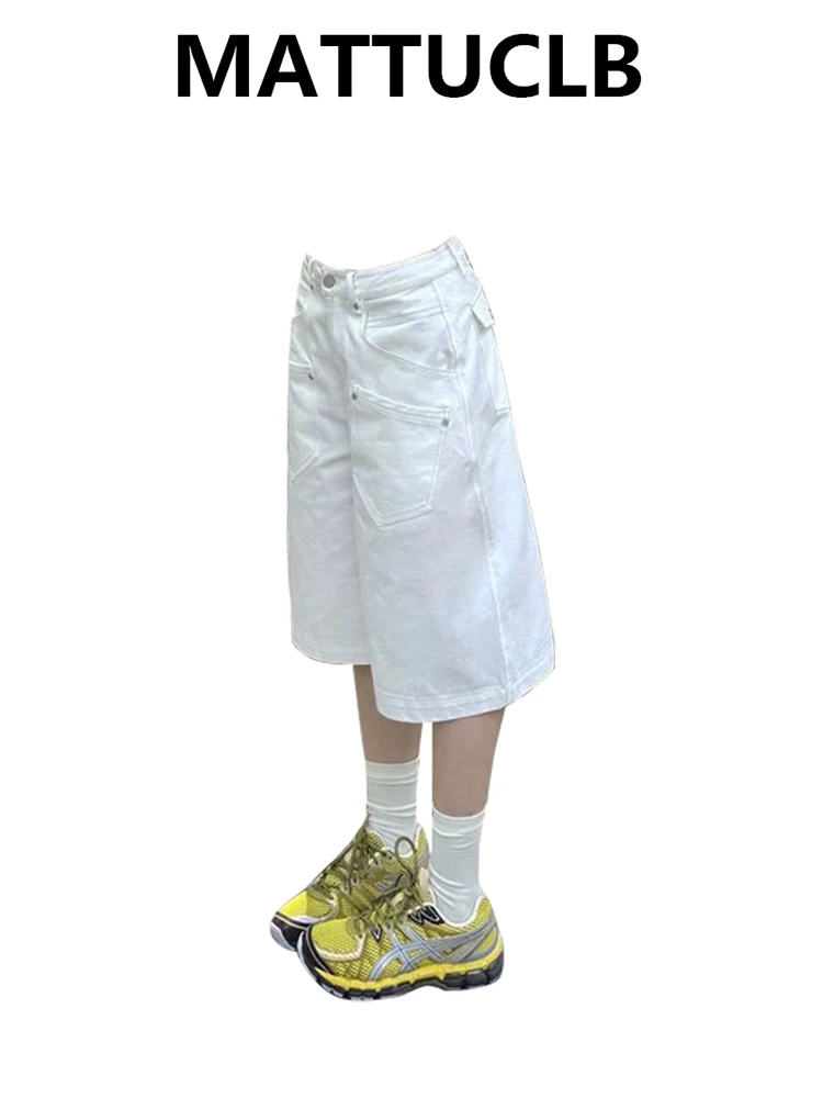 

Summer Women Cowboy Cargo Jorts Japanese Jean Shorts Y2K 2000s Low Rise Boyfriend Denim Pants Grunge Wide Fit Harajuku New In