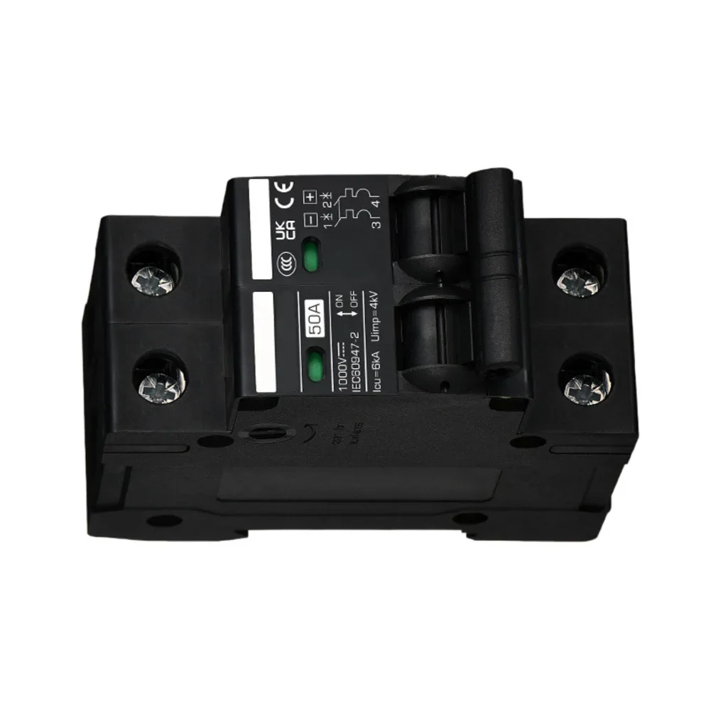 2Pcs DZ47Z-2P Solar DC Circuit Breaker 1000V 6KA For Photovoltaic Battery Protection Overload Disconnect Switch 30A-100A