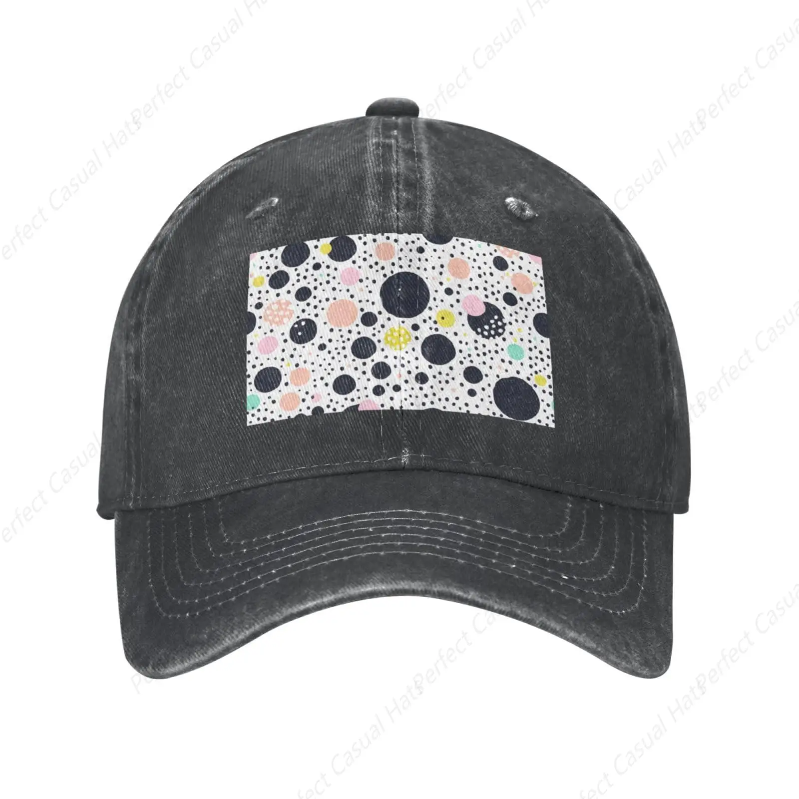 

Hot-Selling Polka Dot Graphic Printing Sunscreen Cowboy Hat Peaked Caps Baseball Caps Trucker Hat Men Women Fashion Caps