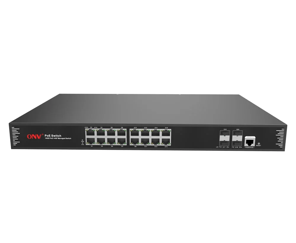 

Управляемый 16-канальный poe коммутатор CLI Telnet с 16 портами RJ45 POE, 4 порта SFP для домашней безопасности, Wi-Fi