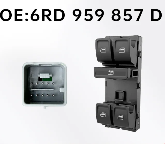 Top 6RD959857D Front Left Power Window Switch Electric 4Door for 1.2L 1.4L 1.6L Petrol Diesel Hatchback Auto Parts 2009 to 2017