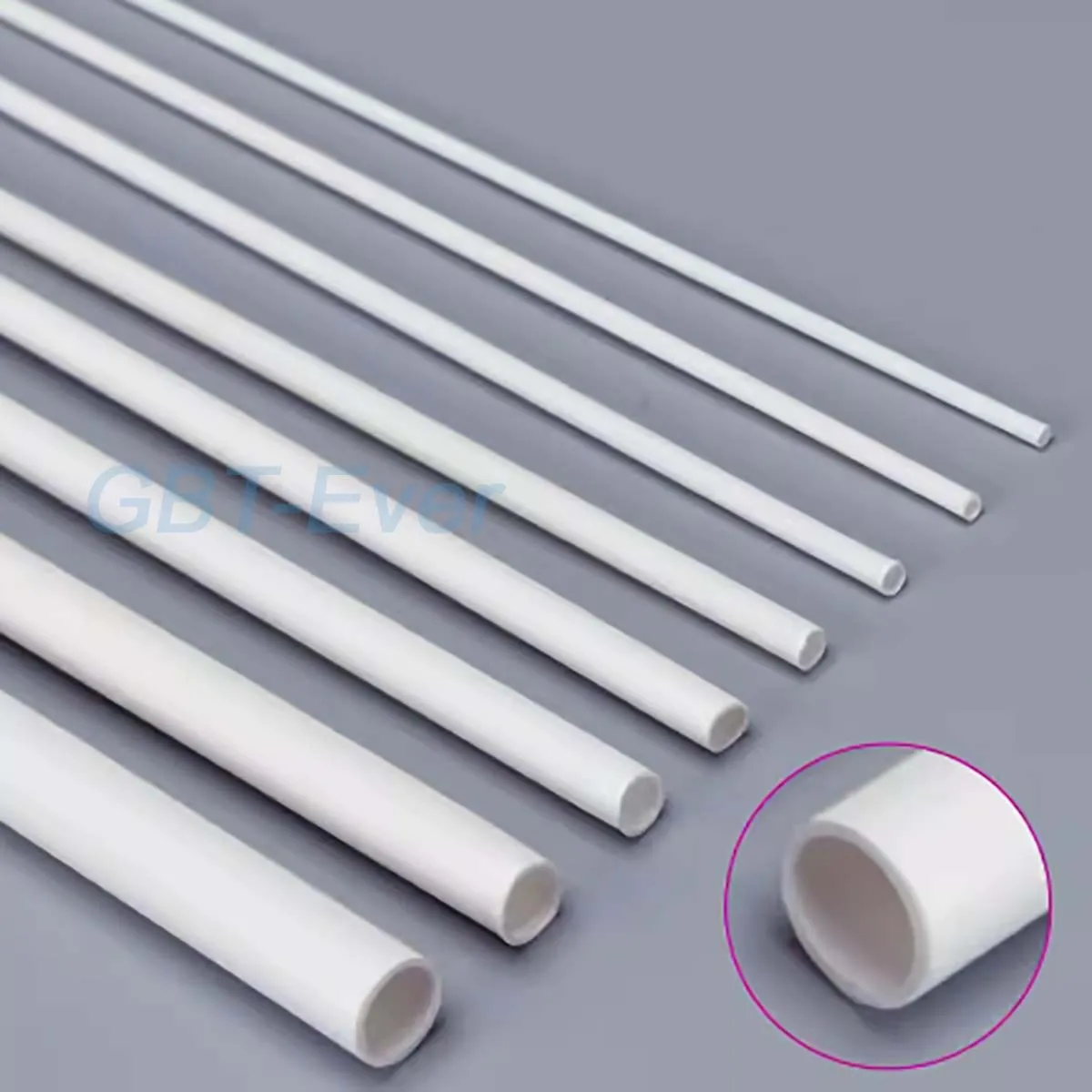 5/50Pcs 2mm 2.5mm 3mm 4mm 5mm 6mm ABS Round Pipe Tube Length 250mm Hollow Plastic Hard Rubber Tube for Building Structure Model